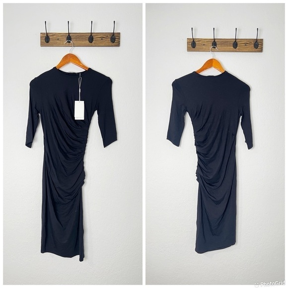 Helmut Lang Asymmetric Nova Jersey Dress - Picture 2 of 10